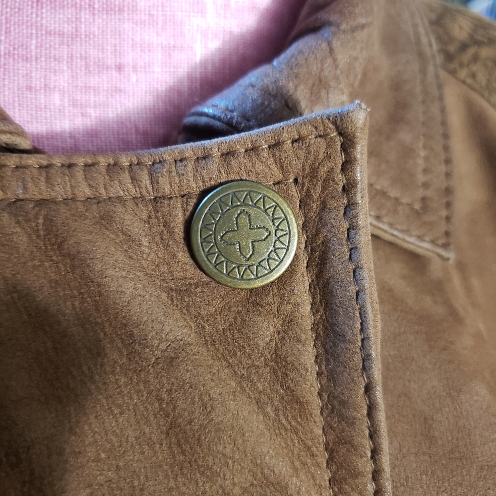 Brown Suede Women's Jacket - Picture 4 of 7
